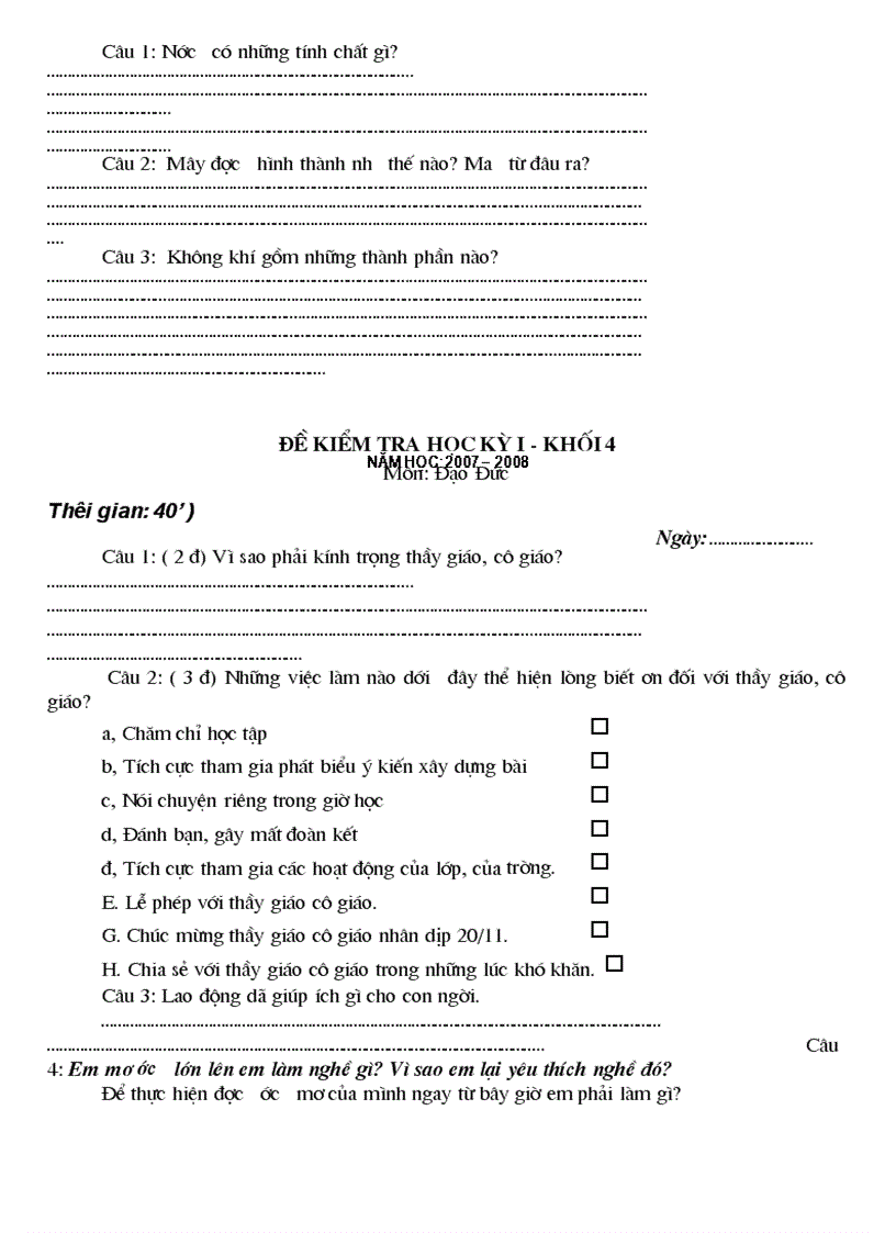 image for page Đề thi HKI các lớp tiểu học có đáp án