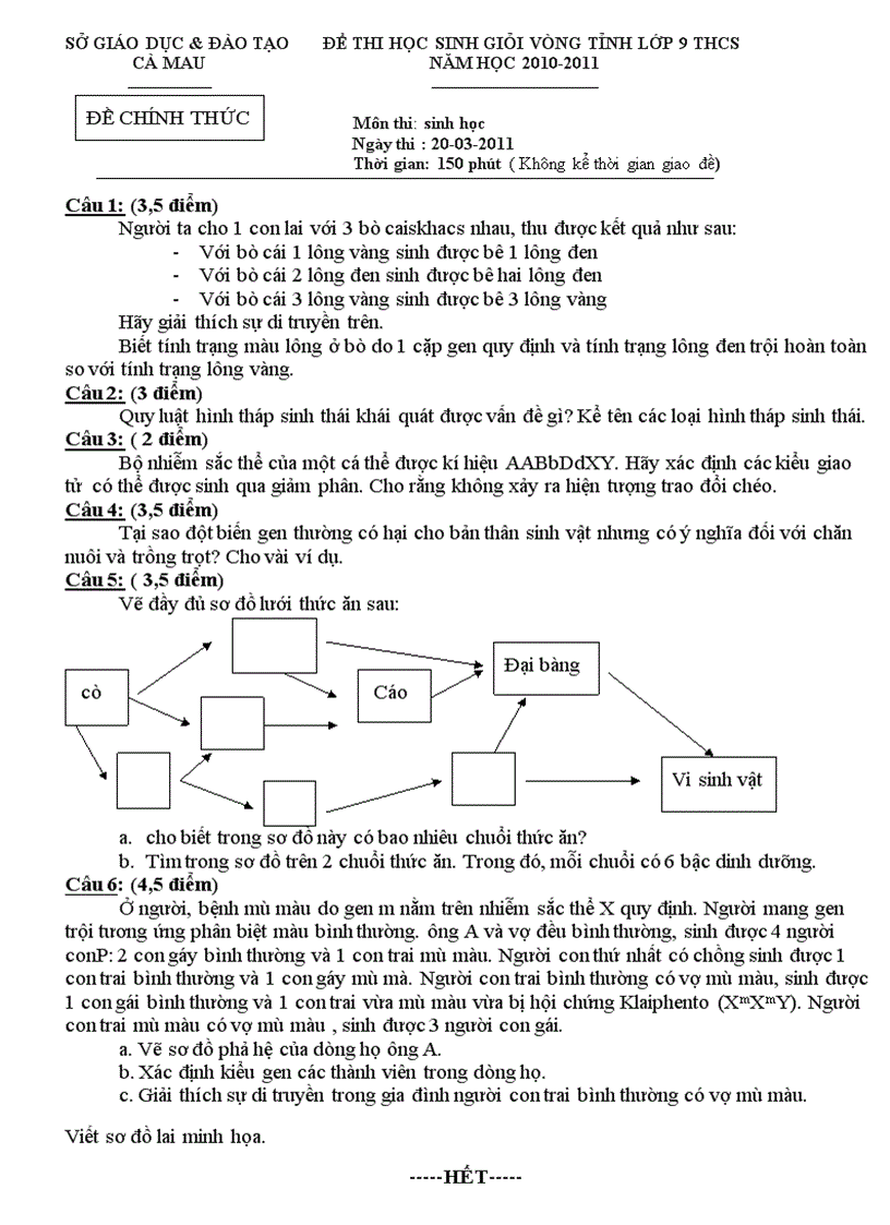 image for page Đề thi hsg vòng tỉnh môn sinh học 9