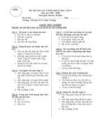 Đề thi khoa học khối 4 HK II