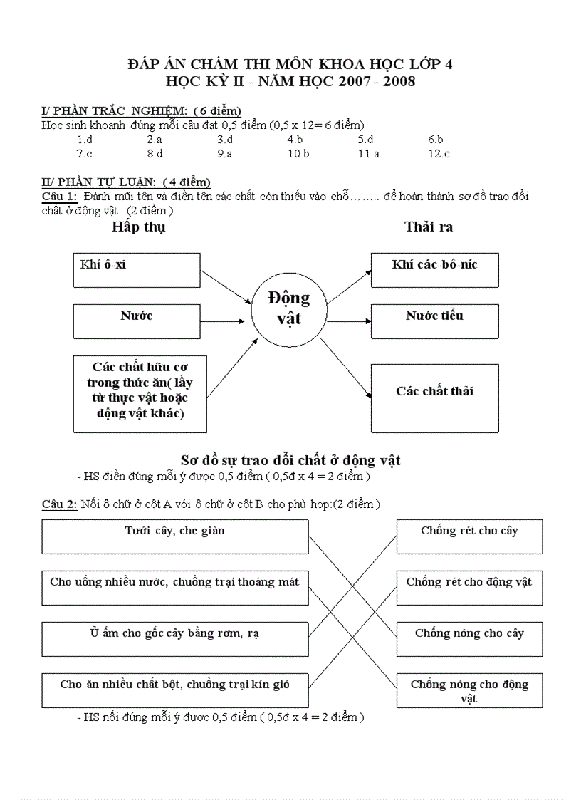 image for page Đề thi khoa học khối 4 HK II