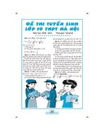 De thi vao 10 nam2009 hanoi