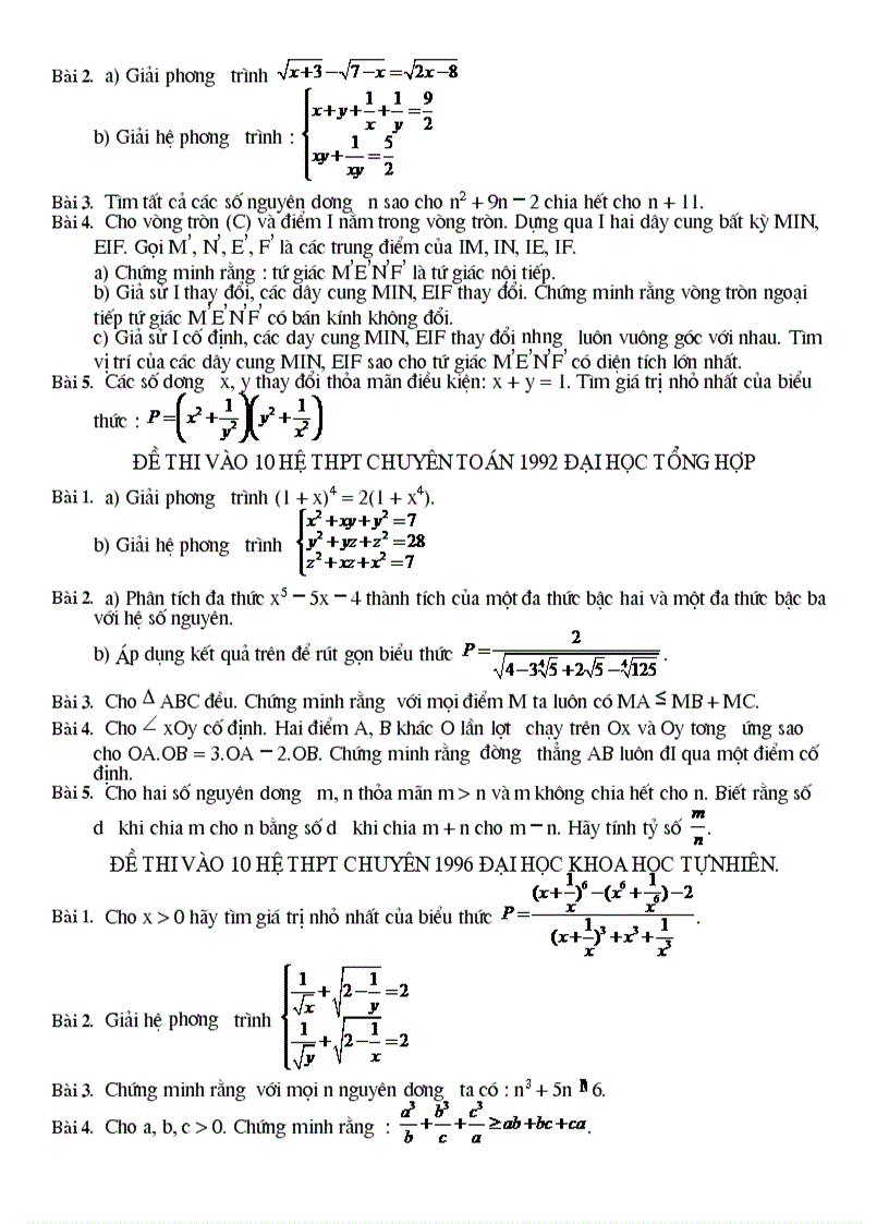 image for page De thi vao mot so truong chuyen toan