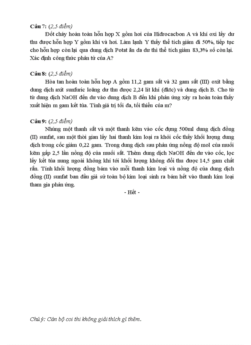 image for page Đề và đáp án môn Hóa V2 năm 2012