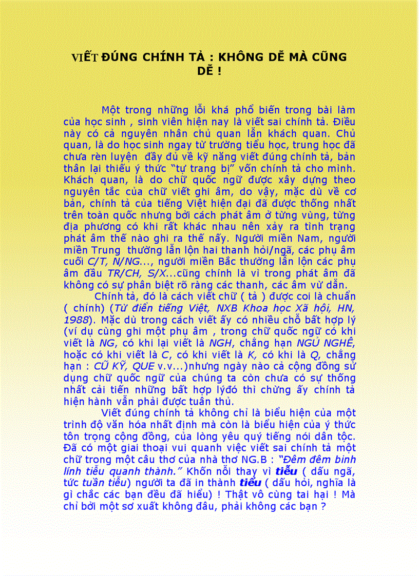 image for page Để viết đúng chính tả