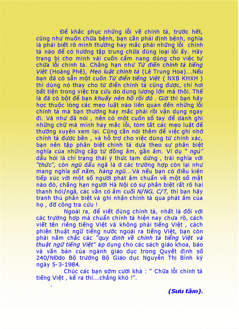 image for page Để viết đúng chính tả