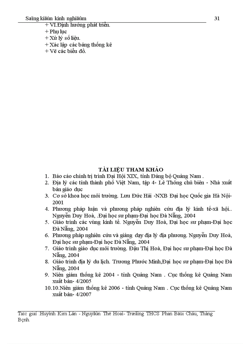 image for page Địa lý Địa phương tỉnh Quang Nam
