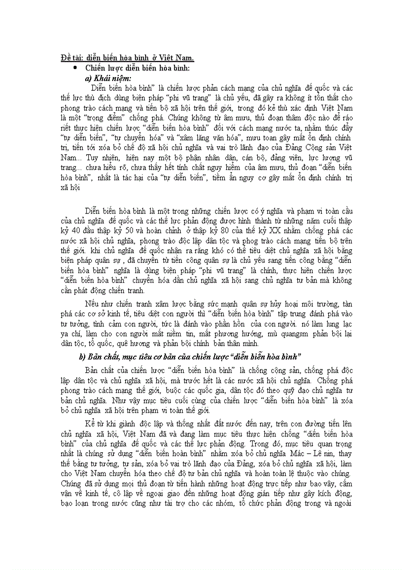 image for page Diễn biến hòa Bình ở Việt Nam