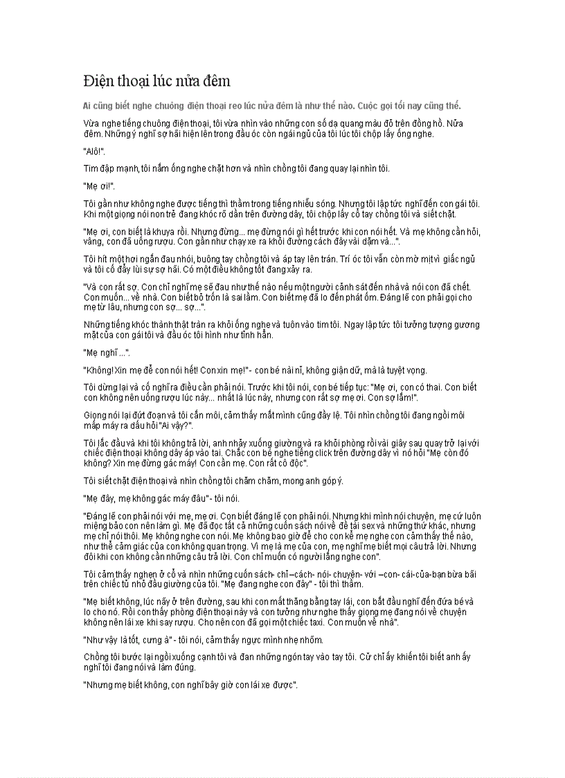 image for page Điện thoại lúc nửa đêm