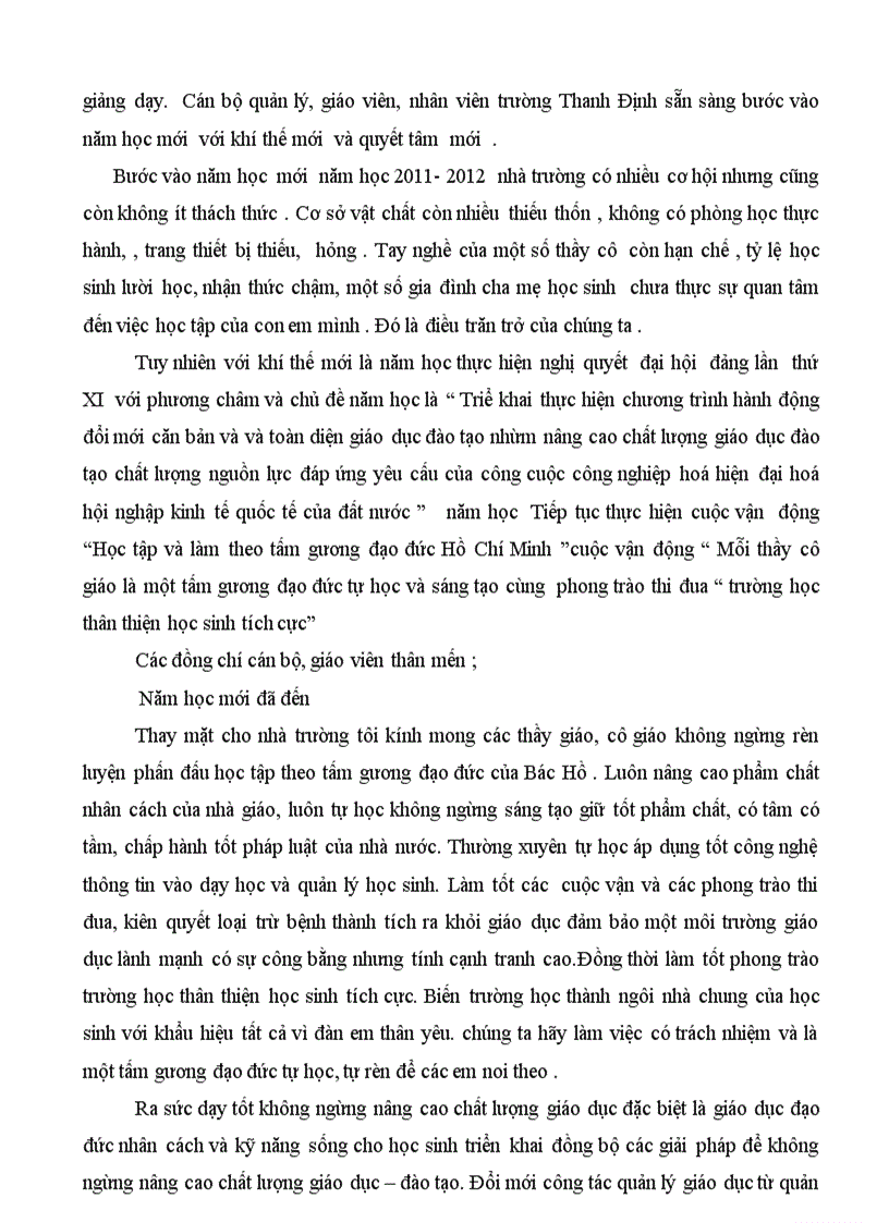 image for page Dien văn khai giang năm 2011 2012
