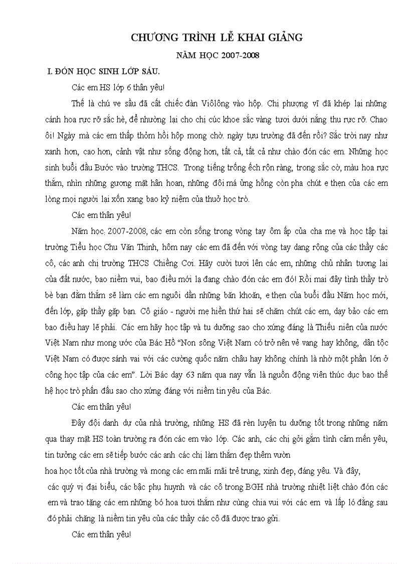 image for page Diên văn khai giảng năm học 2011 2012 1