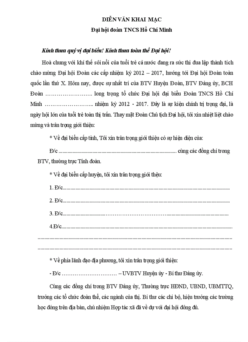 image for page Dien van khai mac dai hoi doan TNCS HCM