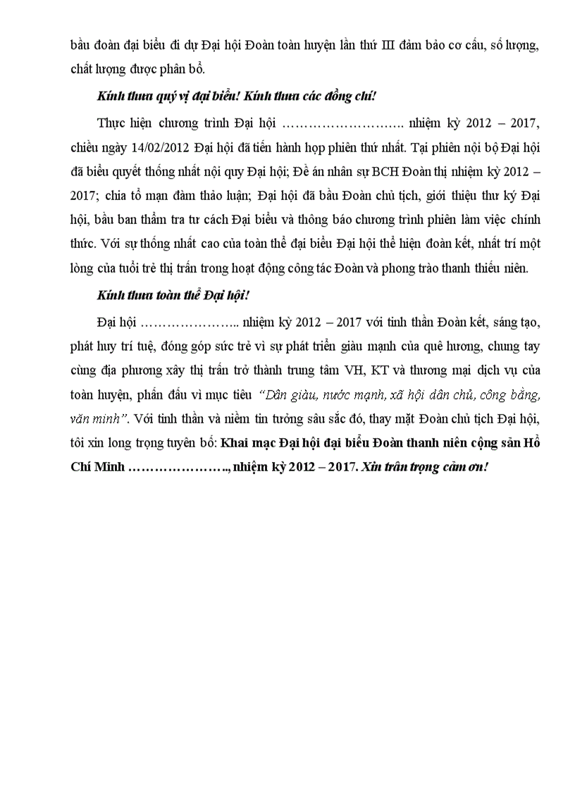 image for page Dien van khai mac dai hoi doan TNCS HCM