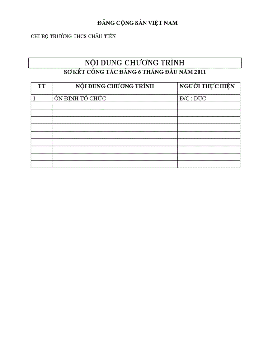 image for page Diễn văn khai mạc sk 6 tháng đầu năm chi bộ