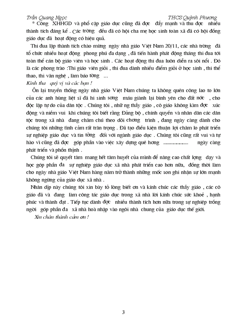 image for page Diễn văn truyền thống 20 11