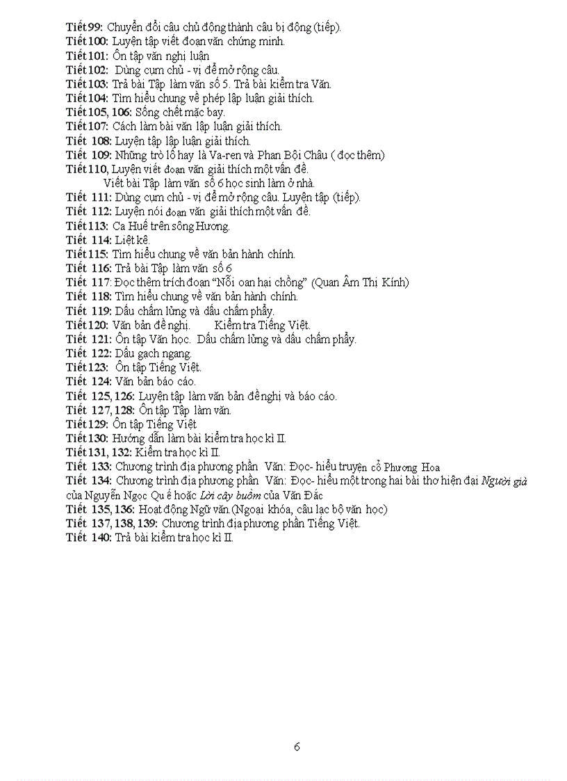 image for page Điều chỉnh cụ thể các tiết dạy môn Ngữ Văn theo nội dung giảm tải