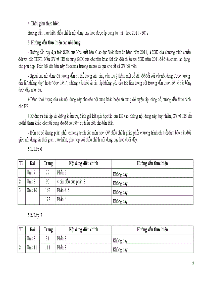 image for page Điều chỉnh nội dung dạy học môn tiếng anh