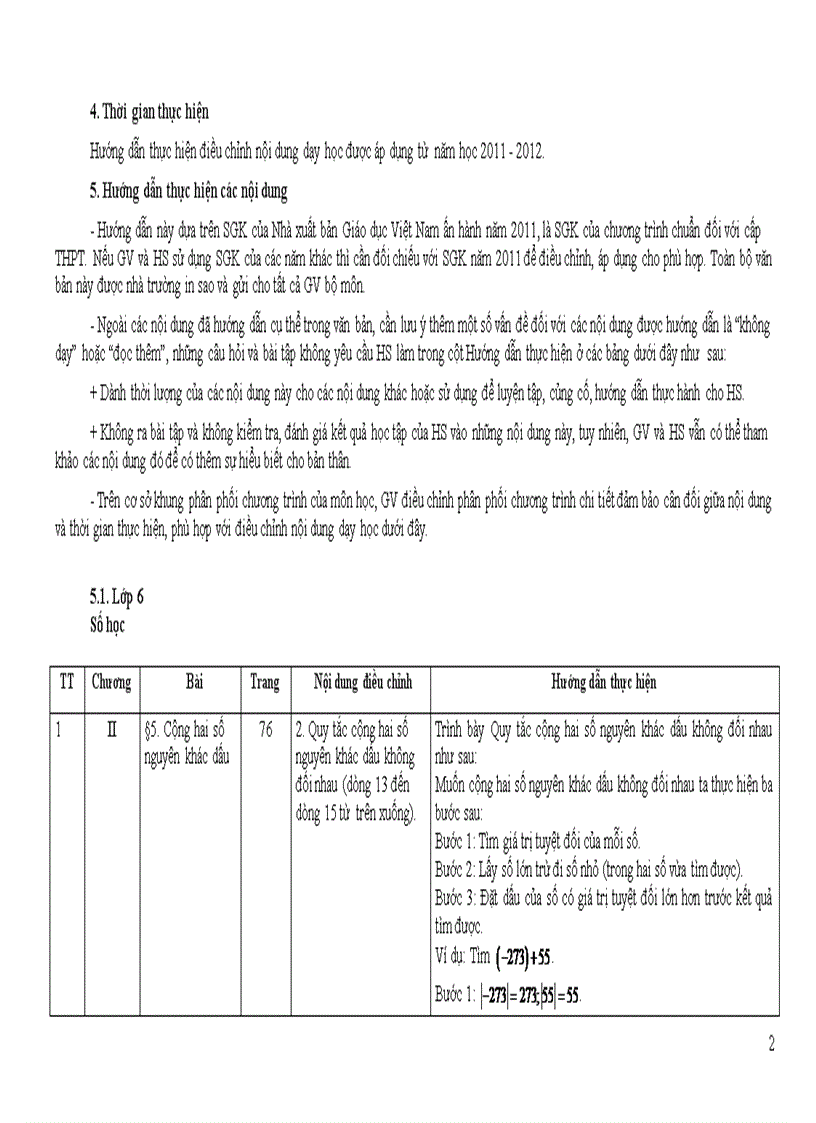 image for page Điều chỉnh nọi dung DH môn toánTHCS