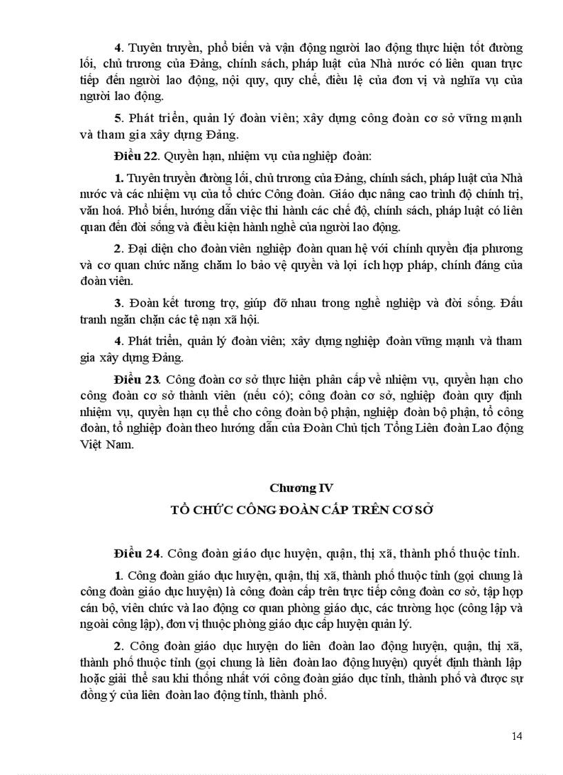 image for page Điều lệ CĐVN