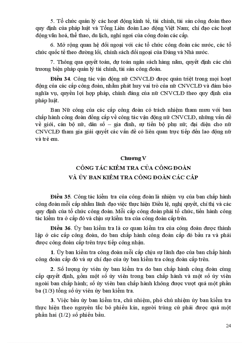 image for page Điều lệ CĐVN