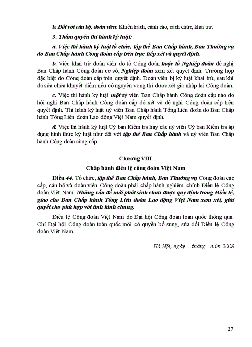 image for page Điều lệ Công đoàn Việt Nam sửa đổi