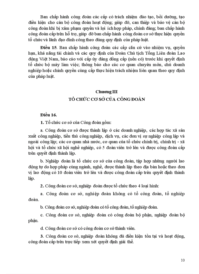 image for page Điều lệ Công đoàn Việt Nam