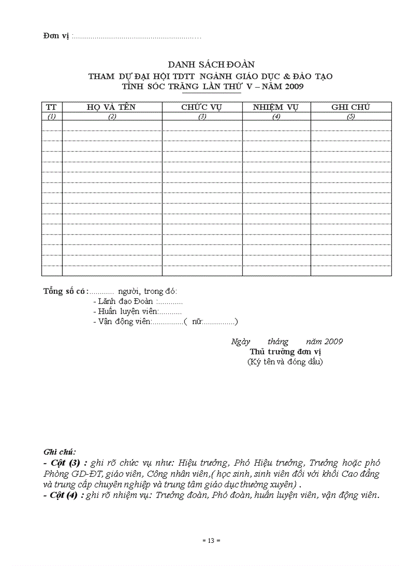 image for page Điều lệ đại hội TDTT năm 2009