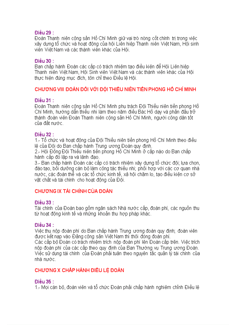 image for page Điều lệ đoàn thanh niên cộng sản hồ chí minh