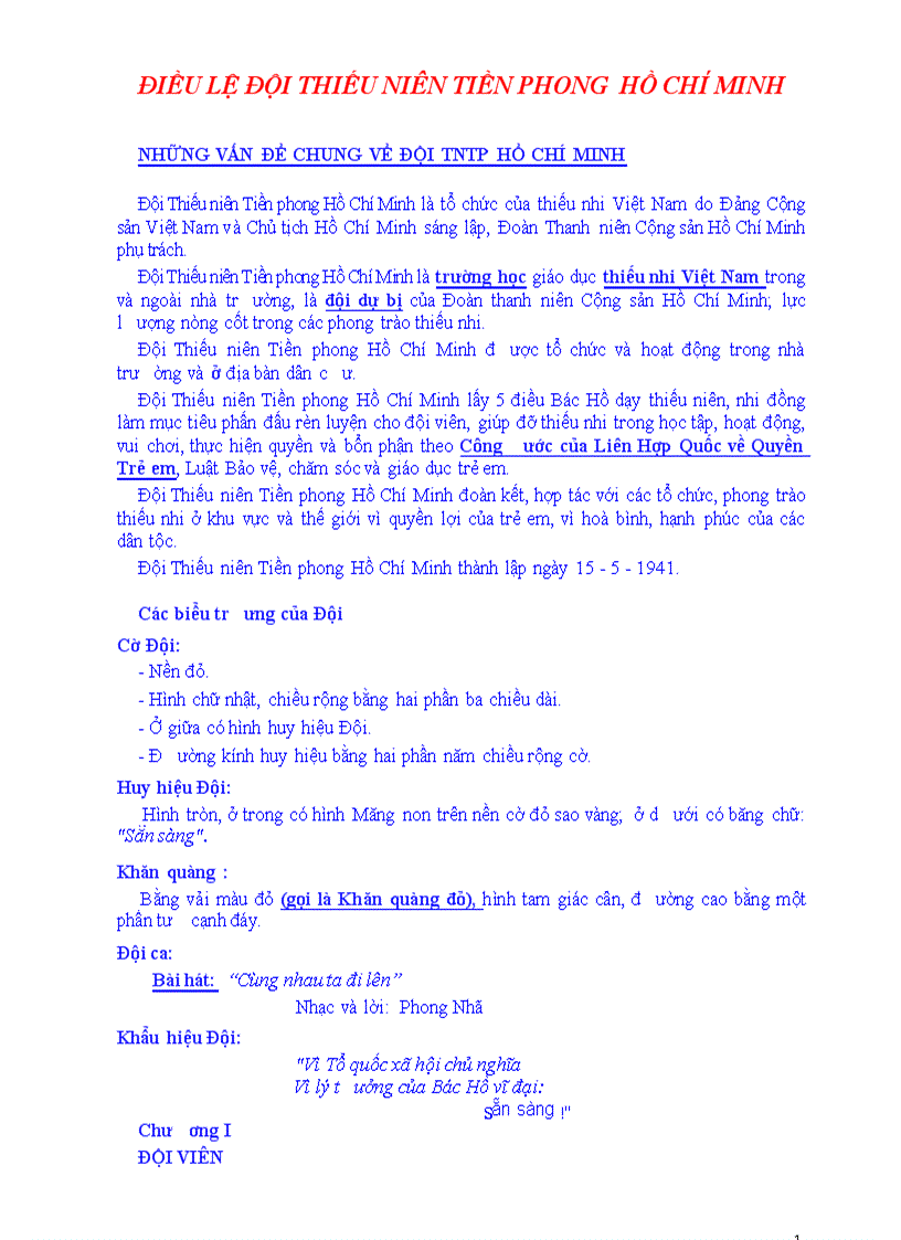 image for page Điều lệ đội mới sửa đổi