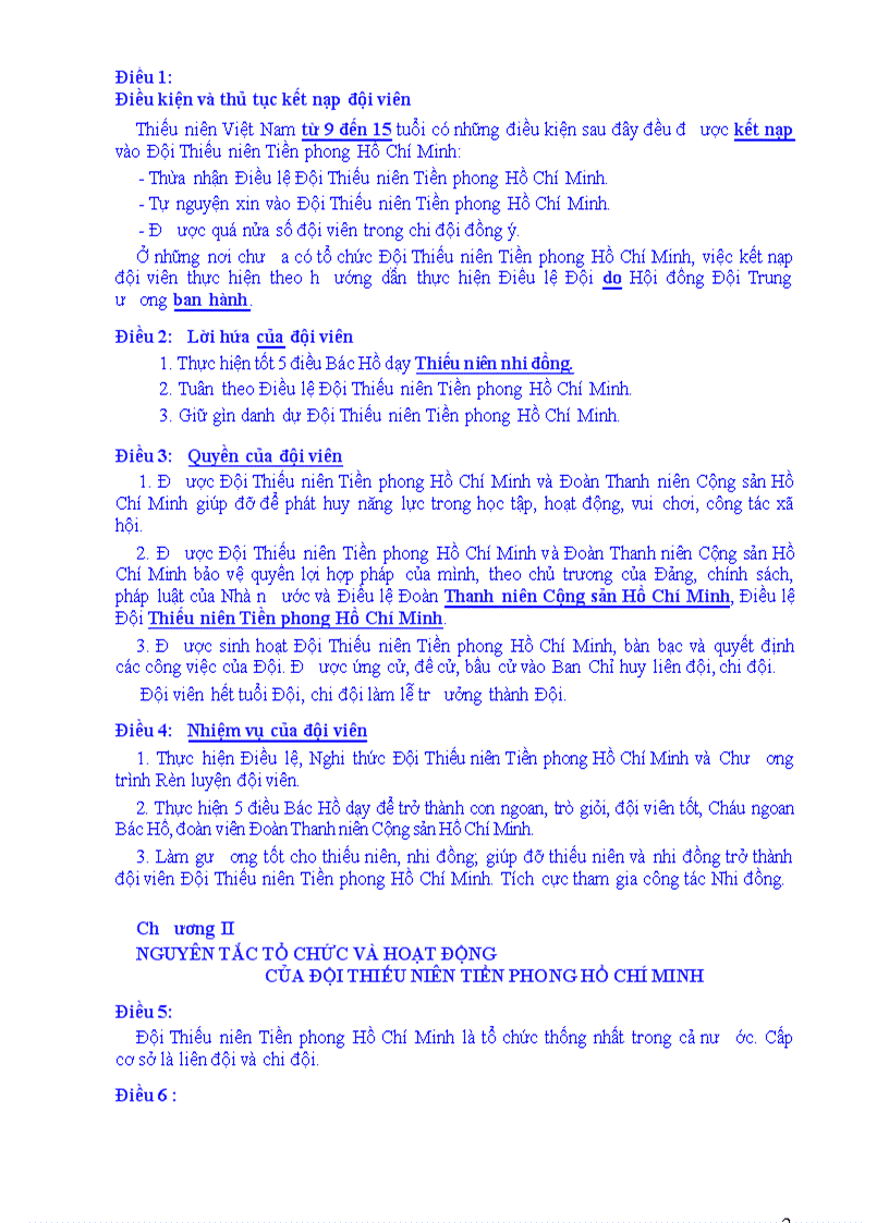 image for page Điều lệ đội mới sửa đổi