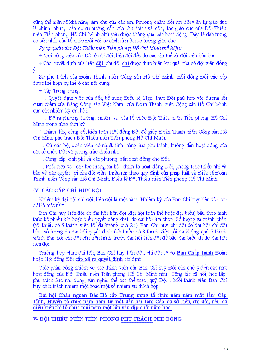 image for page Điều lệ đội mới sửa đổi