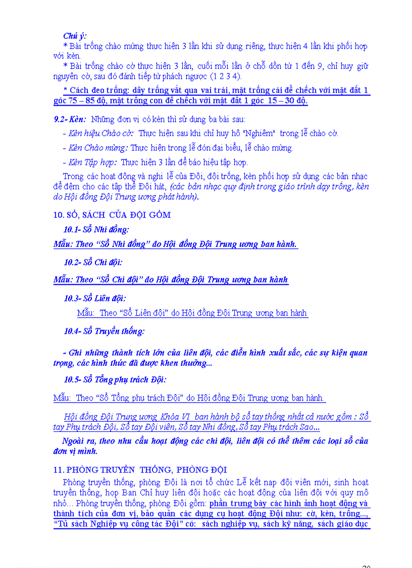 image for page Điều lệ đội mới sửa đổi