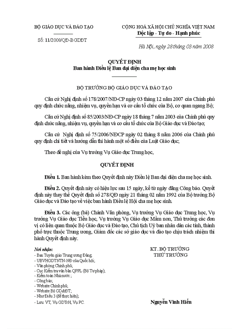 image for page Diều lệ hoạt động của ban đại diện PHHS