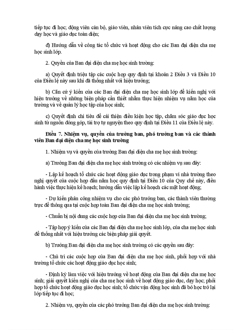 image for page Diều lệ hoạt động của ban đại diện PHHS