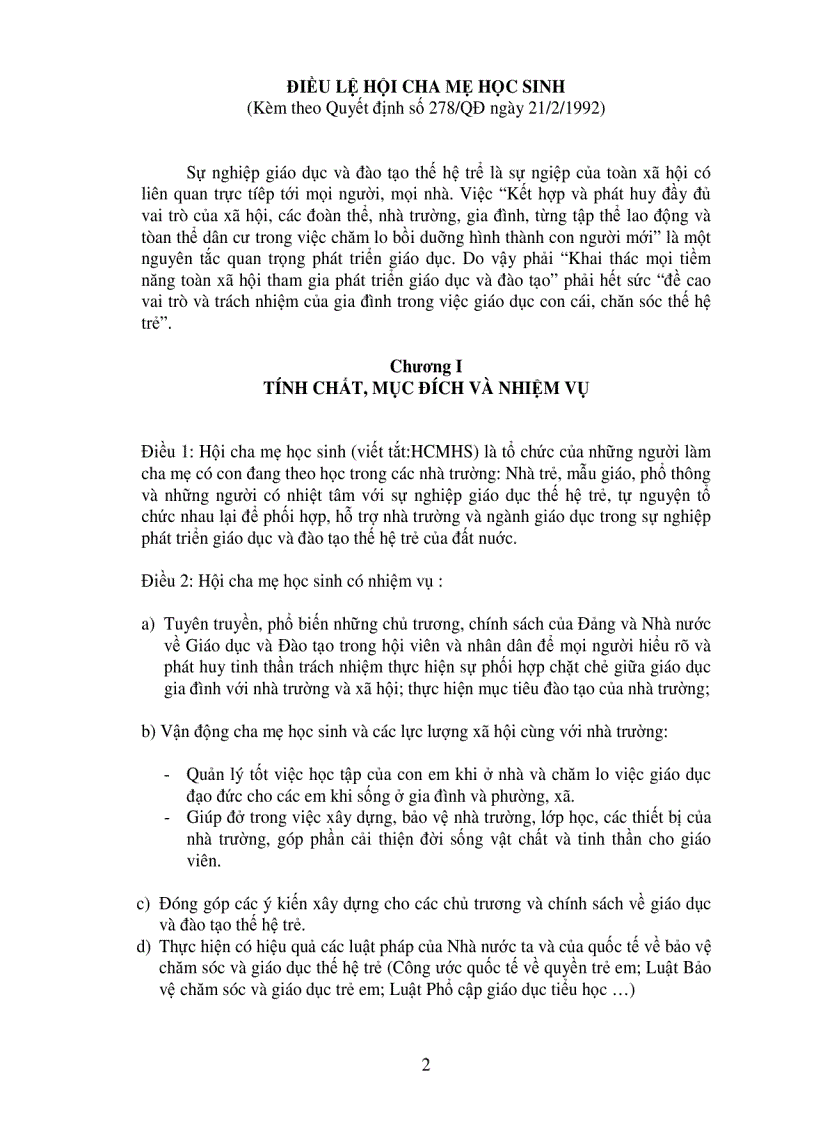 image for page Điều lệ hội CMHS