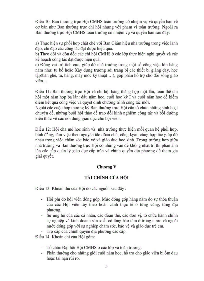 image for page Điều lệ hội CMHS