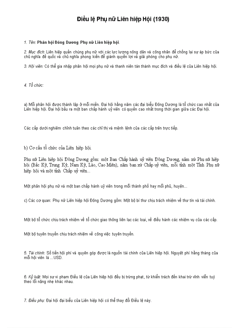 image for page Điều lệ hội LH Phụ nữ VN