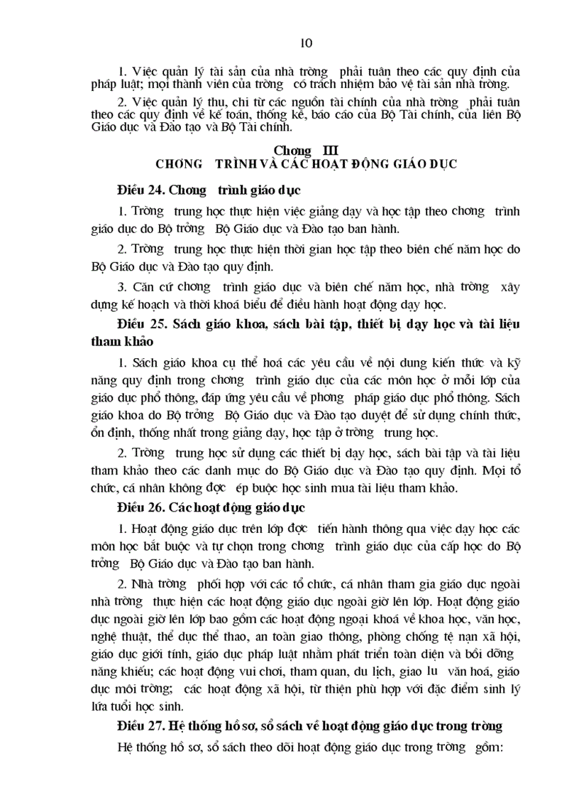 image for page Điều lệ nhà trường phổ tjhông