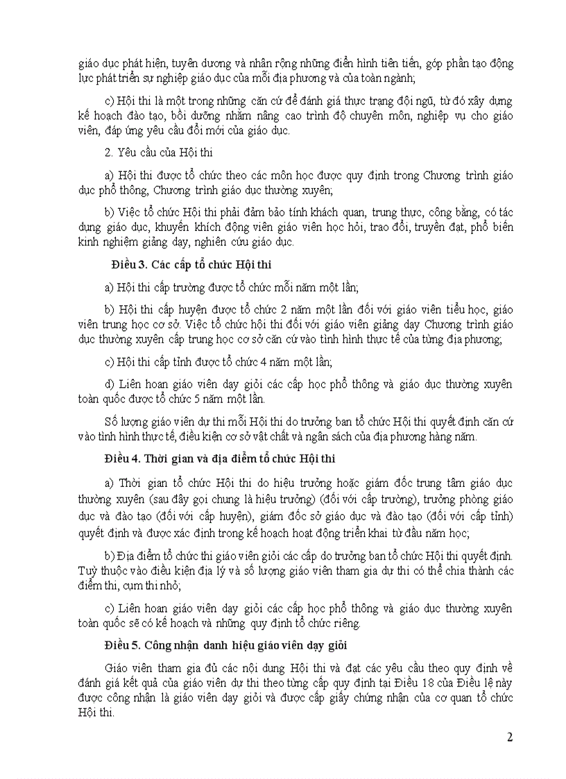 image for page Điều lệ thi GVDG phổ thông GDTX