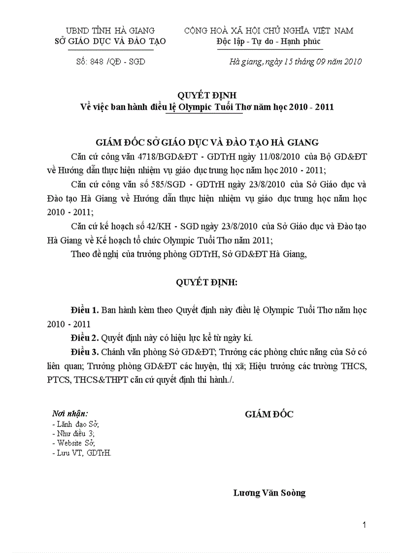 image for page Điều lệ thi olympic tuổi thơ 2010 2011