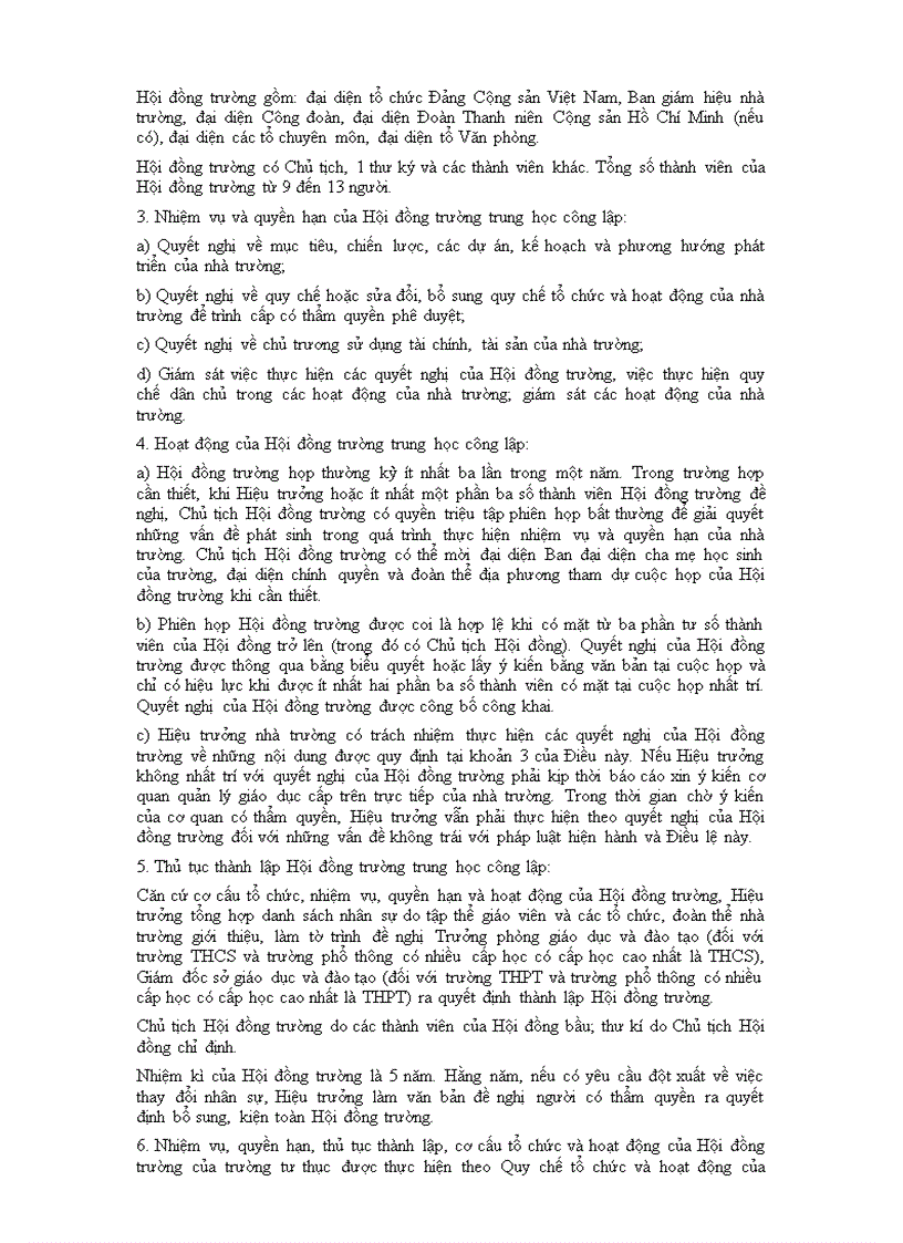 image for page Điều lệ trường phổ thông năm 2011