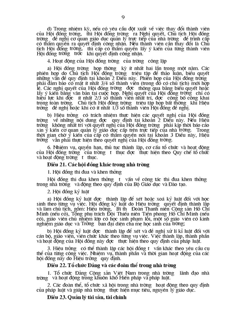 image for page Điều lệ trường PT