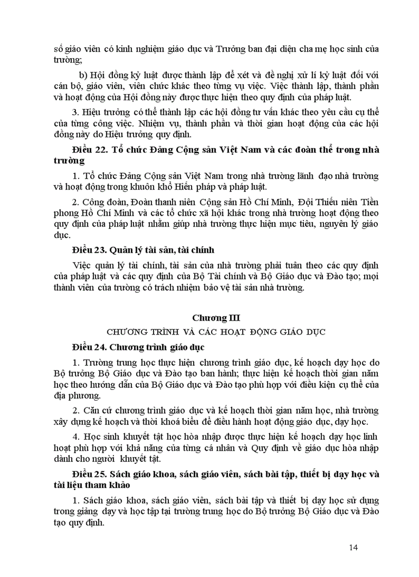image for page Điều lệ trường THCS năm 2011
