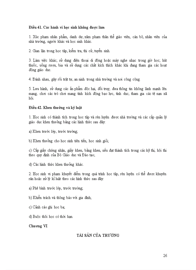 image for page Điều lệ trường THCS từ 15 5 2011