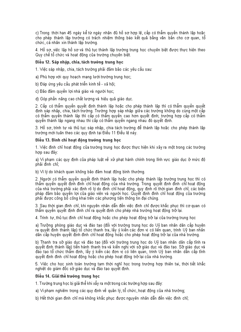 image for page Điều lệ trường thcs và thpt