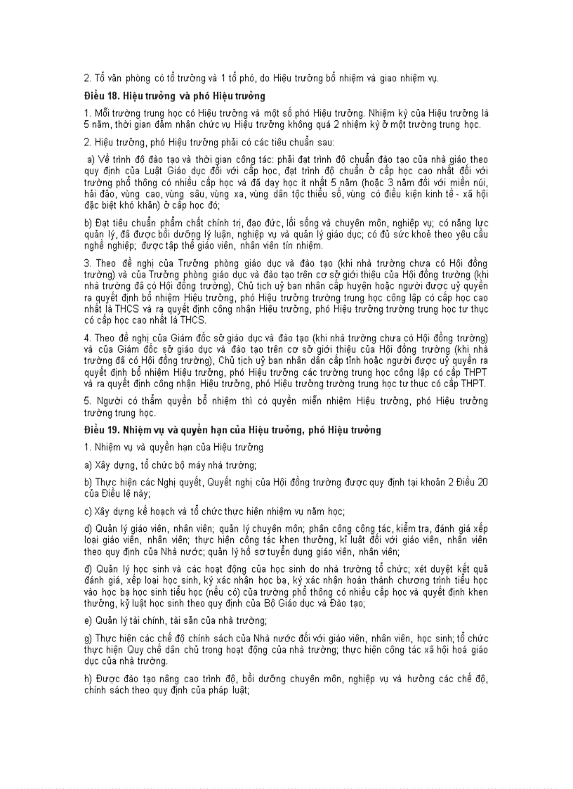 image for page Điều lệ trường thcs và thpt