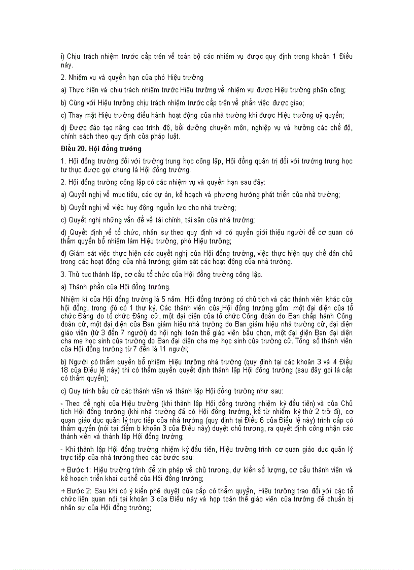 image for page Điều lệ trường thcs và thpt