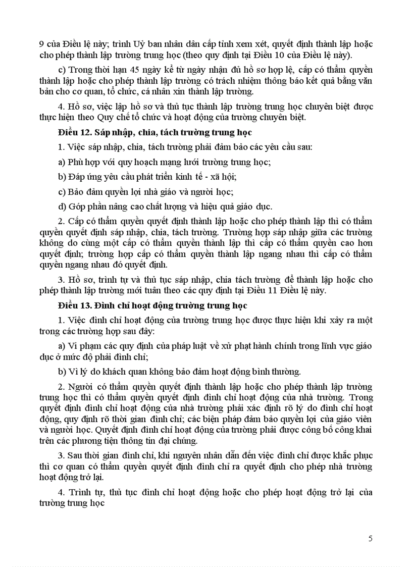 image for page Điều lệ trường THPT