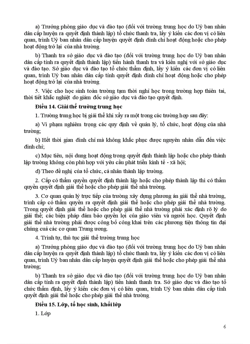 image for page Điều lệ trường THPT