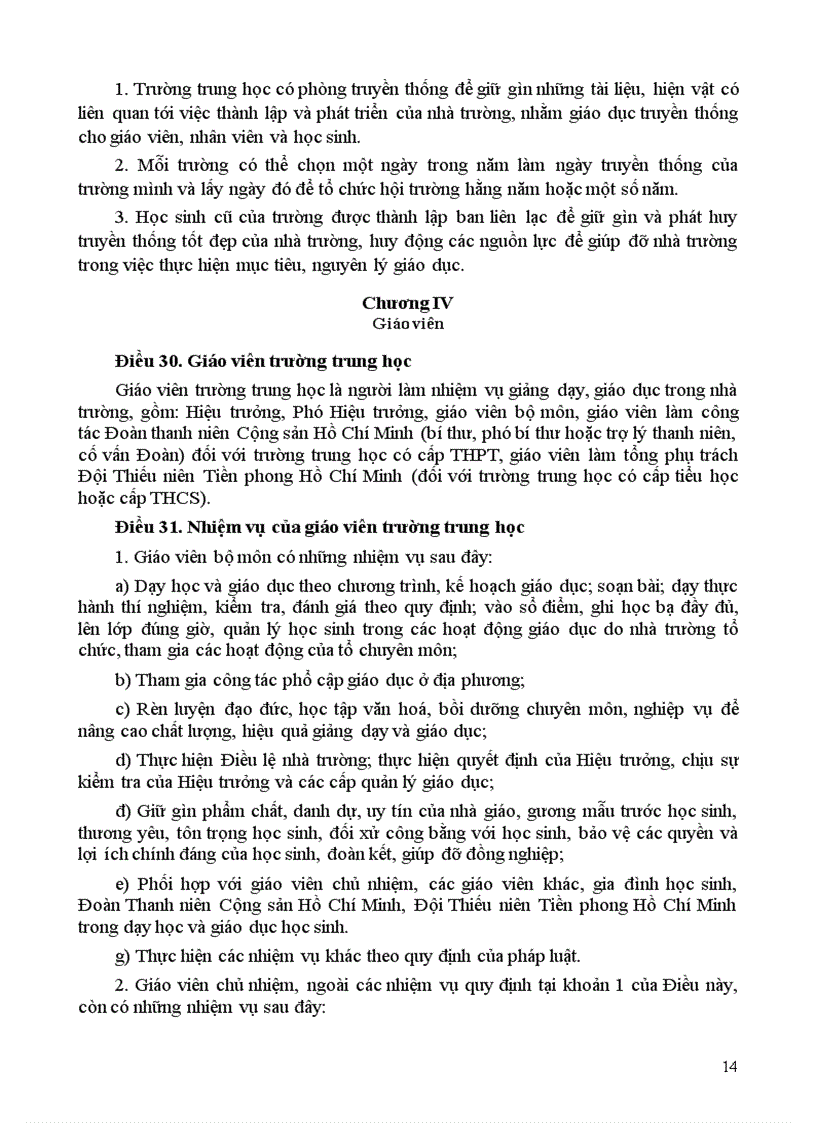 image for page Điều lệ trường THPT