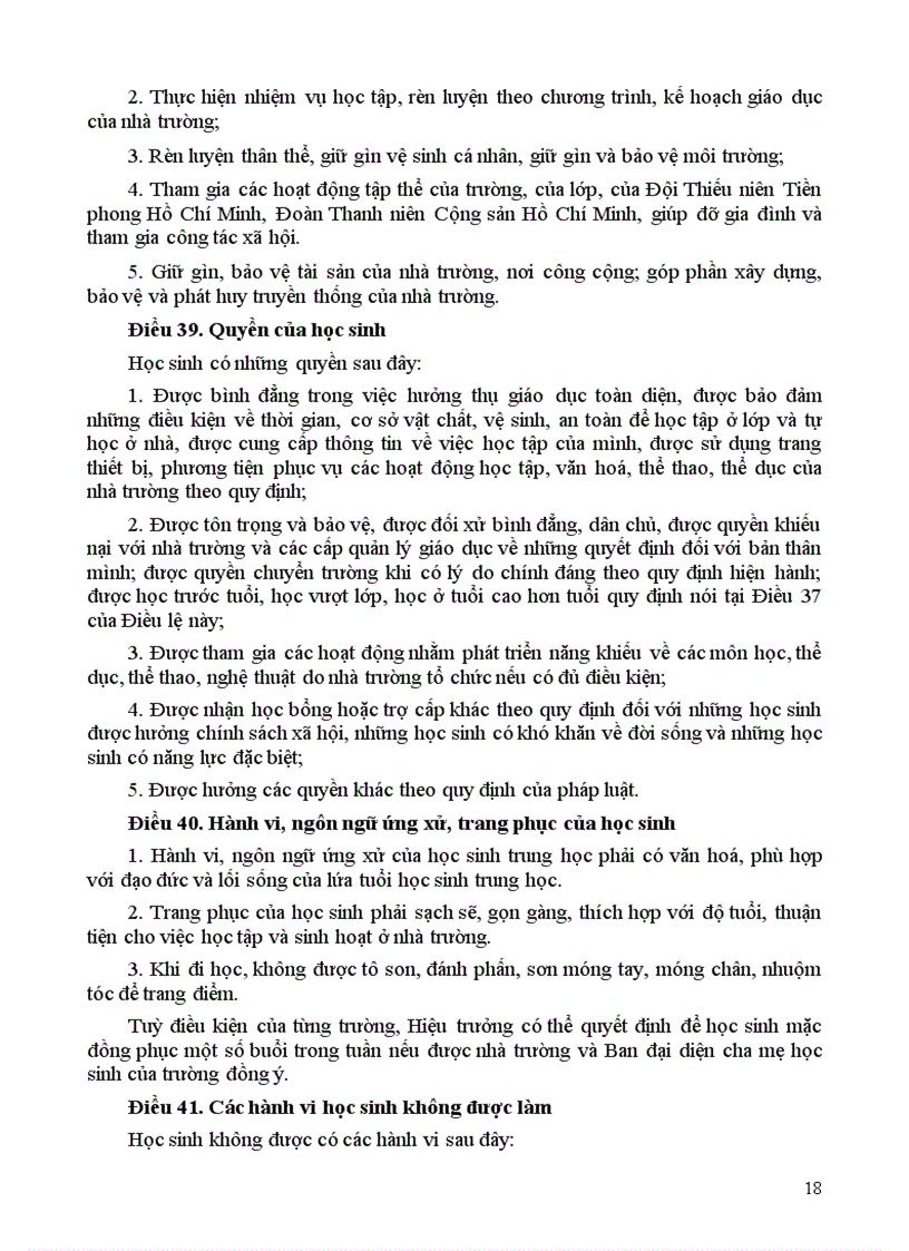 image for page Điều lệ trường THPT